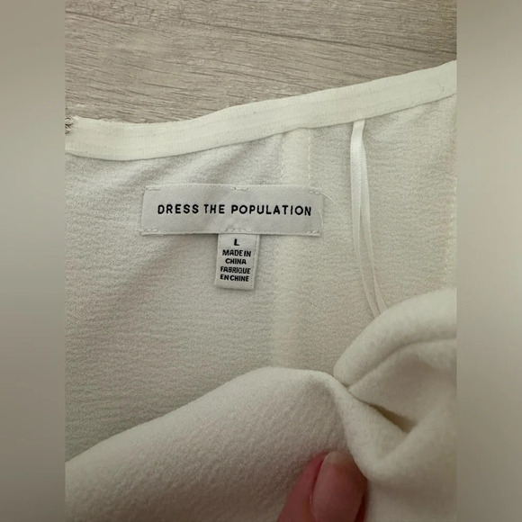 Dress the Population Bailey Off The Shoulder Sweetheart Bodycon Midi Dress Large - Picture 10 of 12